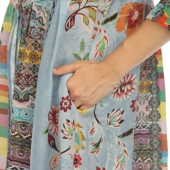 Johnny Was silk Rainbow Adonia Tunic NWT (Oversized) - Picture 9 of 11